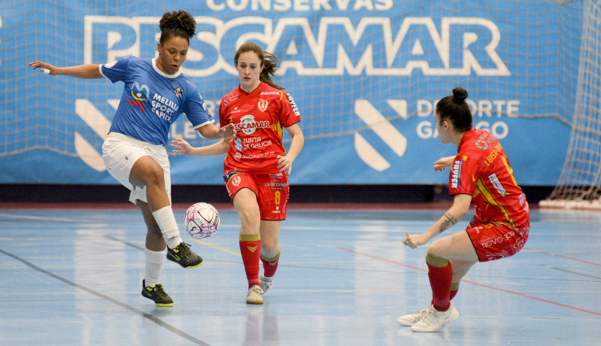 Martita (8) en el partido entre Poio Pescamar y Torreblanca en A Seca