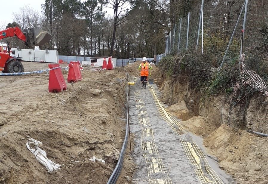 Obras de instalación do subministro de gas natural do Gran Montecelo