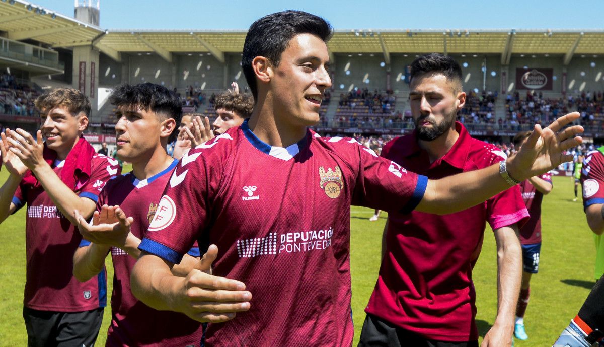 Pablo López 'Lopo', jugador del primer equipo del Pontevedra CF