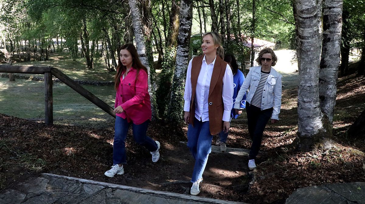 Fabiola García, en el campamento de Pontemaril, en Forcarei 