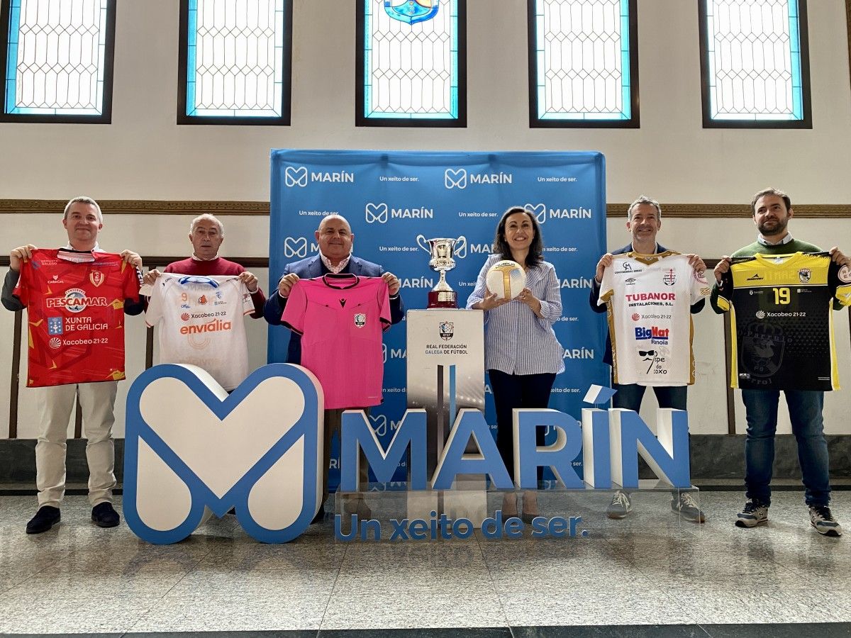 Presentación en Marín de las finales masculina y femenina de la Copa Galicia de fútbol sala