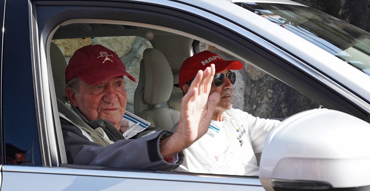 Reaparición del rey emérito, Juan Carlos I, en el Náutico de Sanxenxo