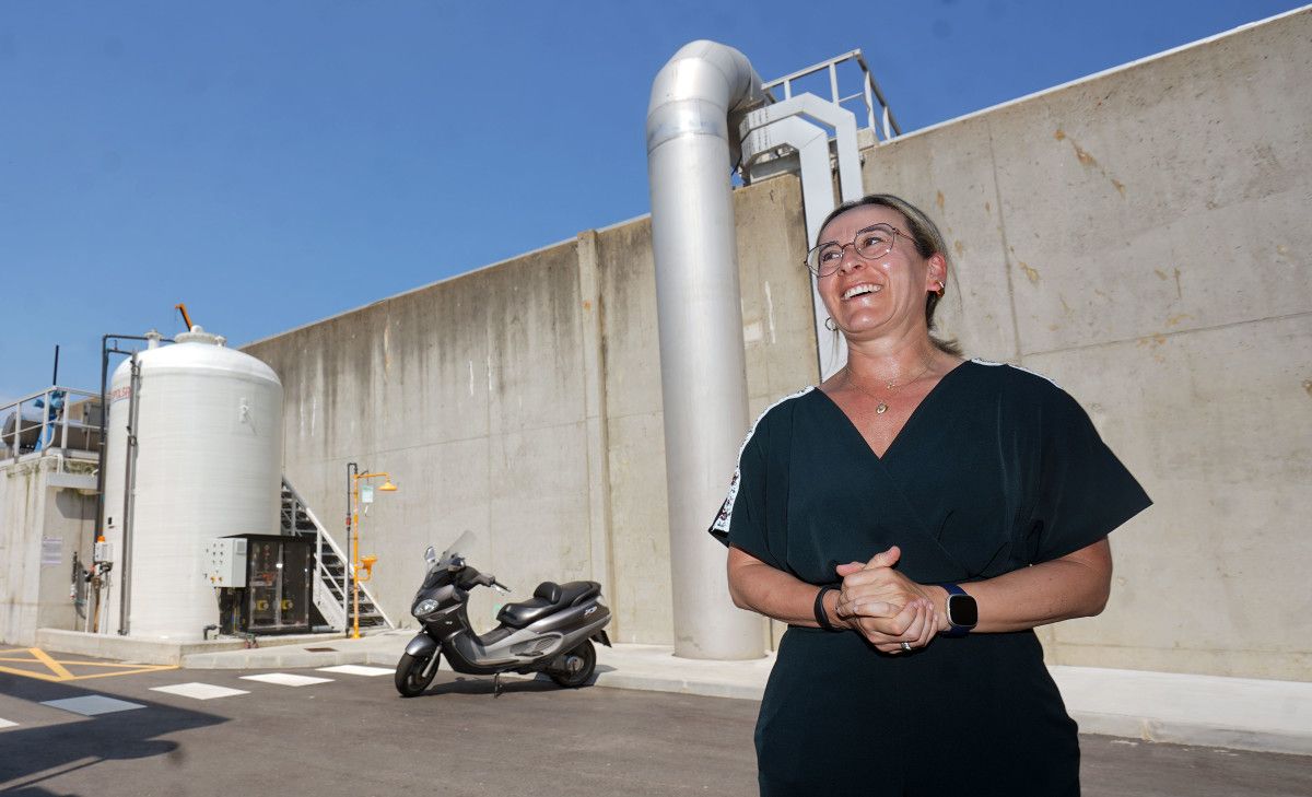 Ethel Vázquez visitó la EDAR de Os Praceres