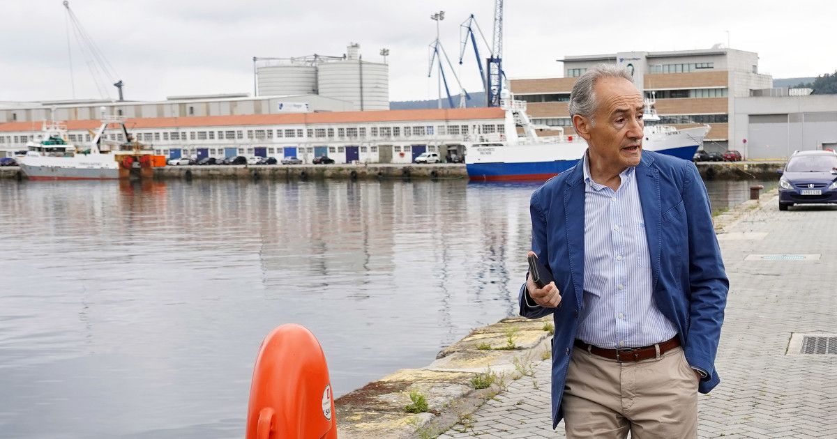 Jose Benito Suárez Costa, en el Puerto de Marín