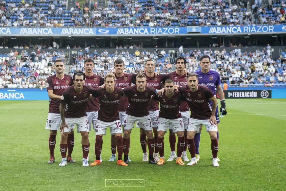 Partido de liga entre el Deportivo y el Pontevedra en Riazor