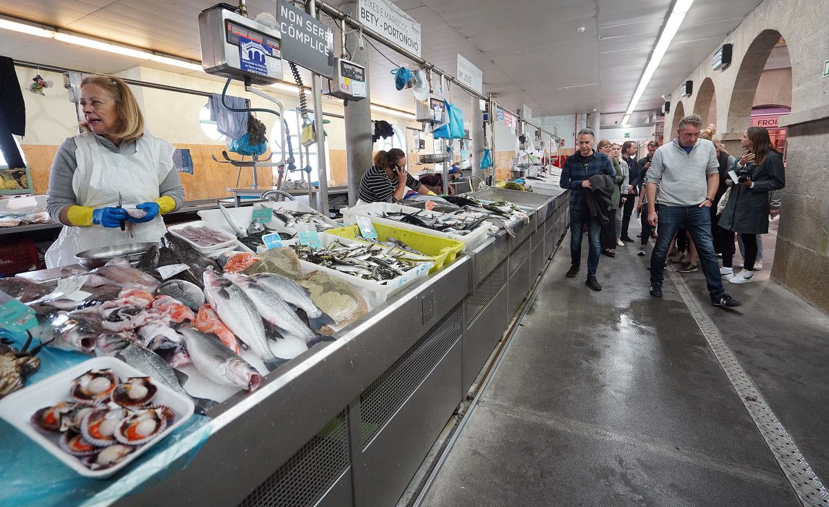 Pescaderías na Praza de abastos