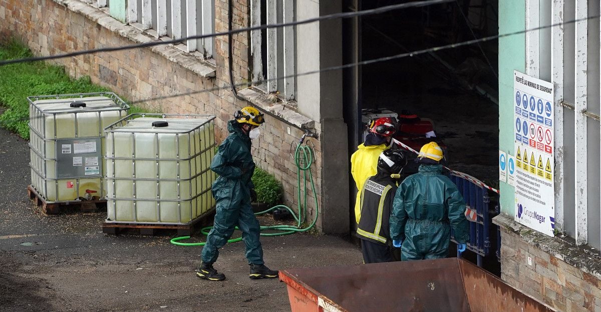 Las instalaciones de Pontesa, tres días después del incendio