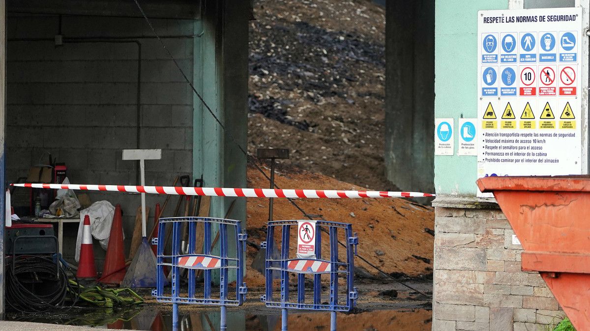 Las instalaciones de Pontesa, tres días después del incendio