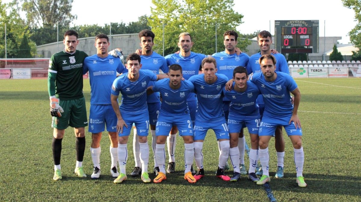 Once inicial del Pontevedra en el amistoso frente al Estradense