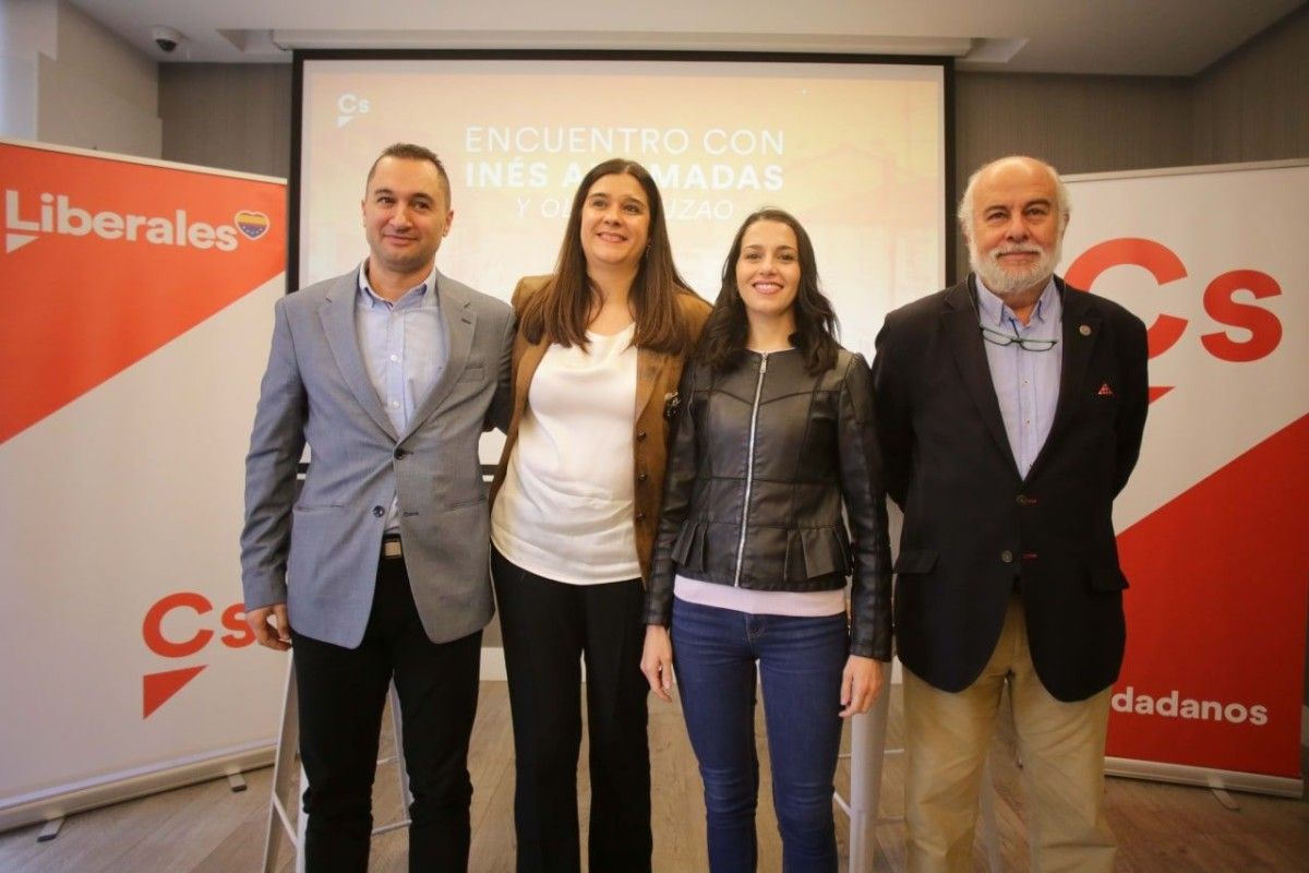 David Díaz, Olga Louzao, Inés Arrimadas y Manuel Moinelo, en Lugo