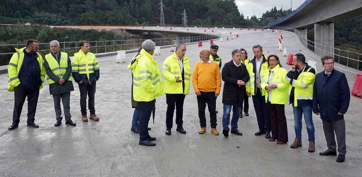 Obras de la A-57 en el viaducto de Vilaboa