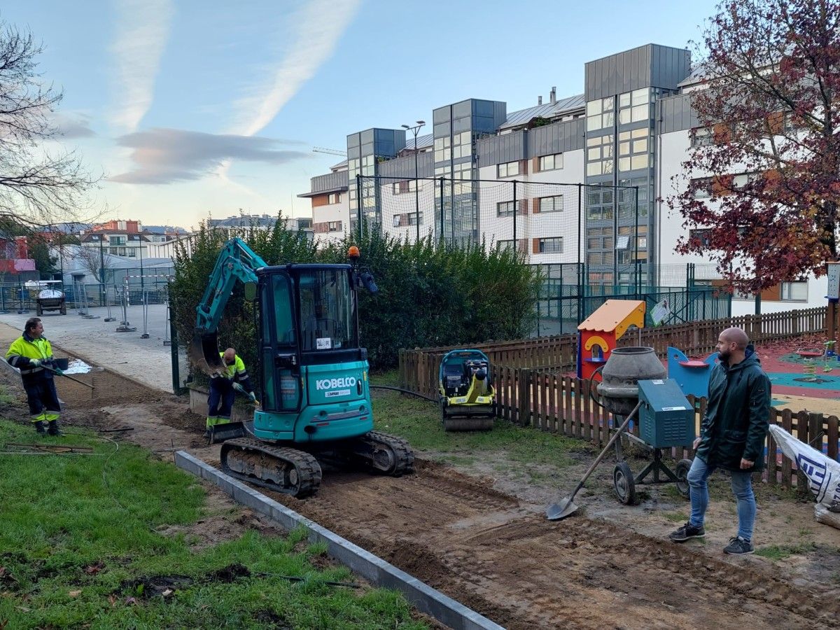 Obras en el Parque de Maruja Mallo