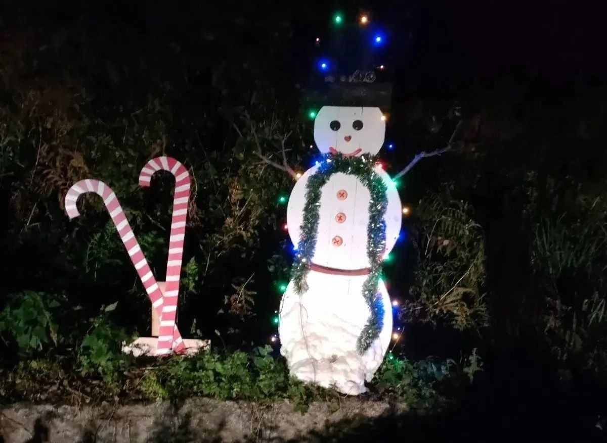 Muñeco de nieve en el barrio de Cabadachán