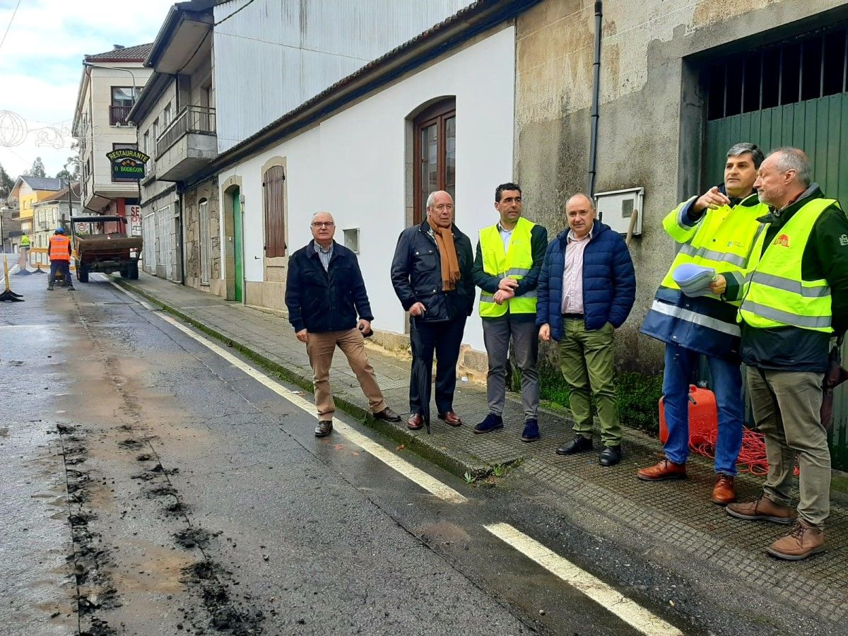 Inicio de las obras del tramo urbano de la carretera PO-226 en Moraña