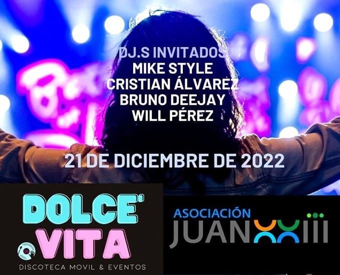 Cartel de la Fiesta de Navidad en la Asociación Juan XXIII