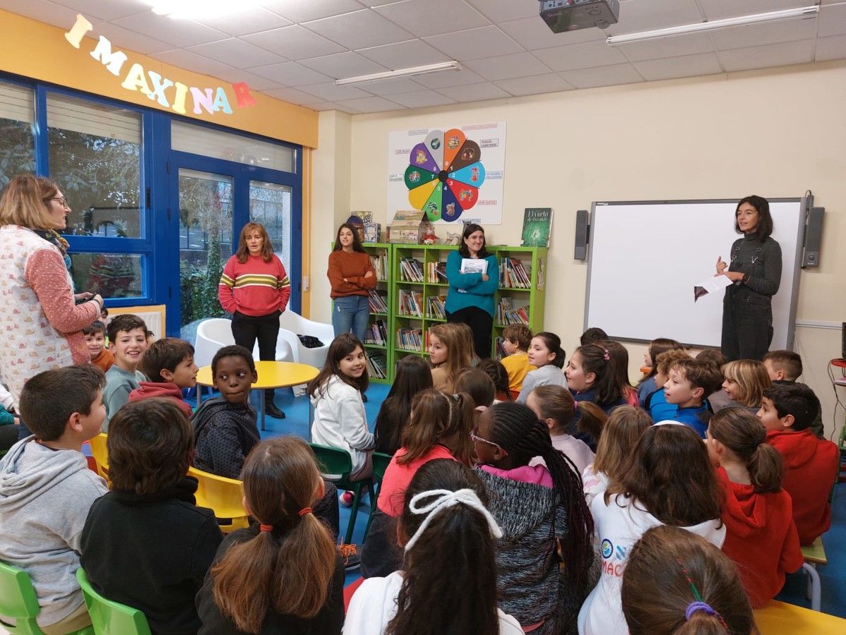 Charla sobre periodismo con alumnado de tercero y cuarto de primaria del colegio de Marcón