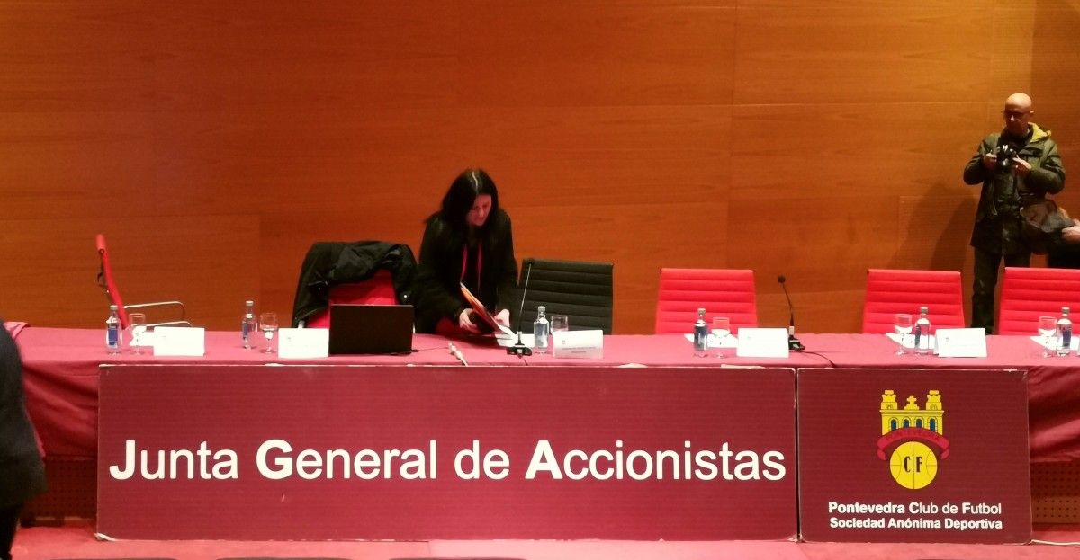 Junta General de Accionistas del Pontevedra CF en la que se aprobaron las cuentas del ejercicio 2020/2021