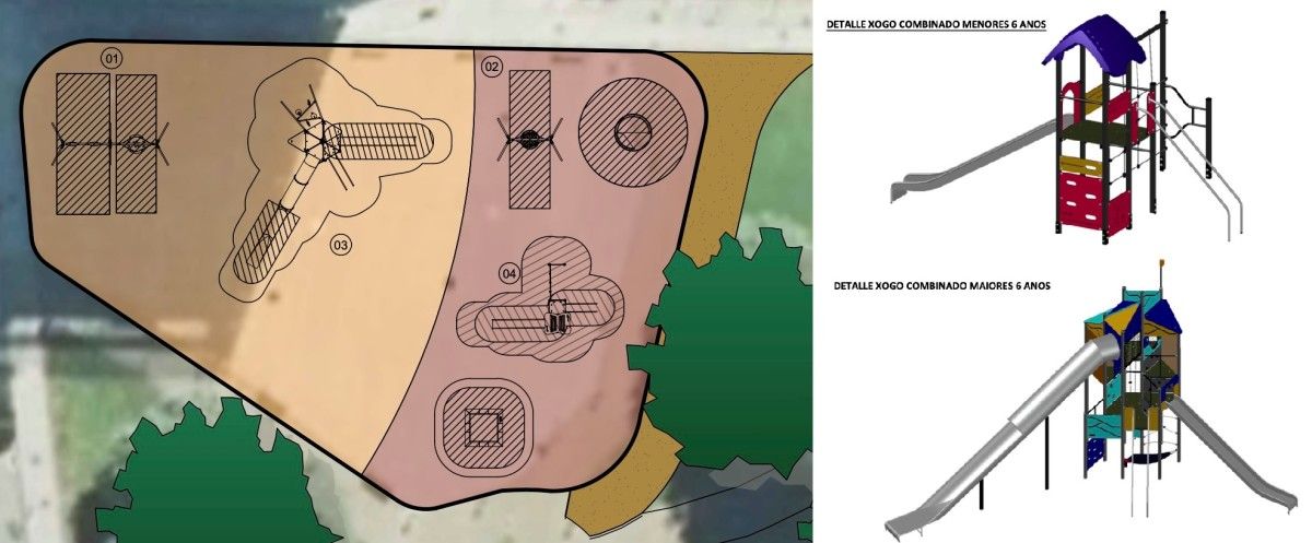 Proyecto del parque infantil entre las calles Pintor Laxeiro y Bacelar