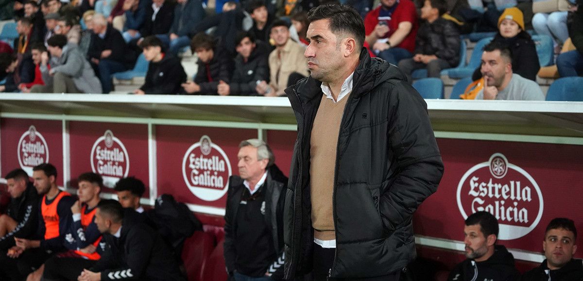 Antonio Fernández, en el partido de Copa del Rey entre Pontevedra y Mallorca en Pasarón