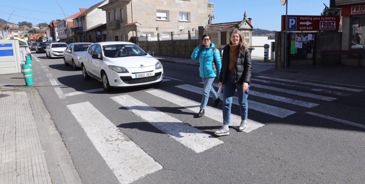 Marga Caldas y Raquel Rodríguez, en Combarro