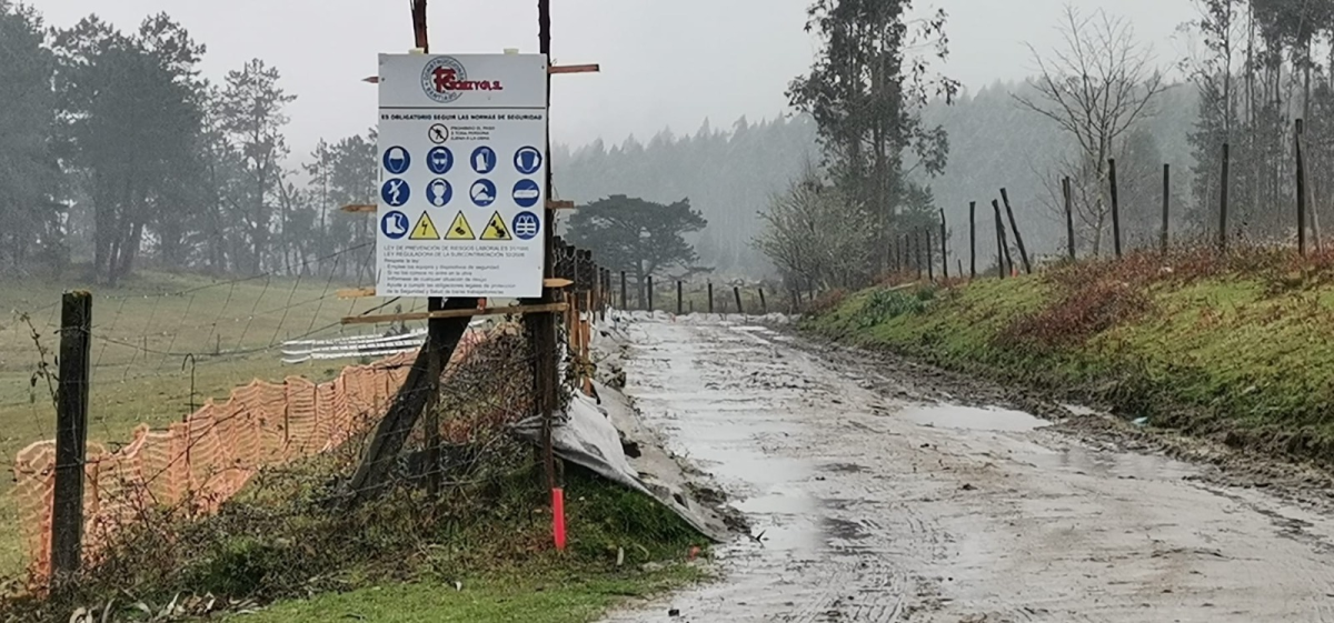 Imagen de las obras del parque eólico