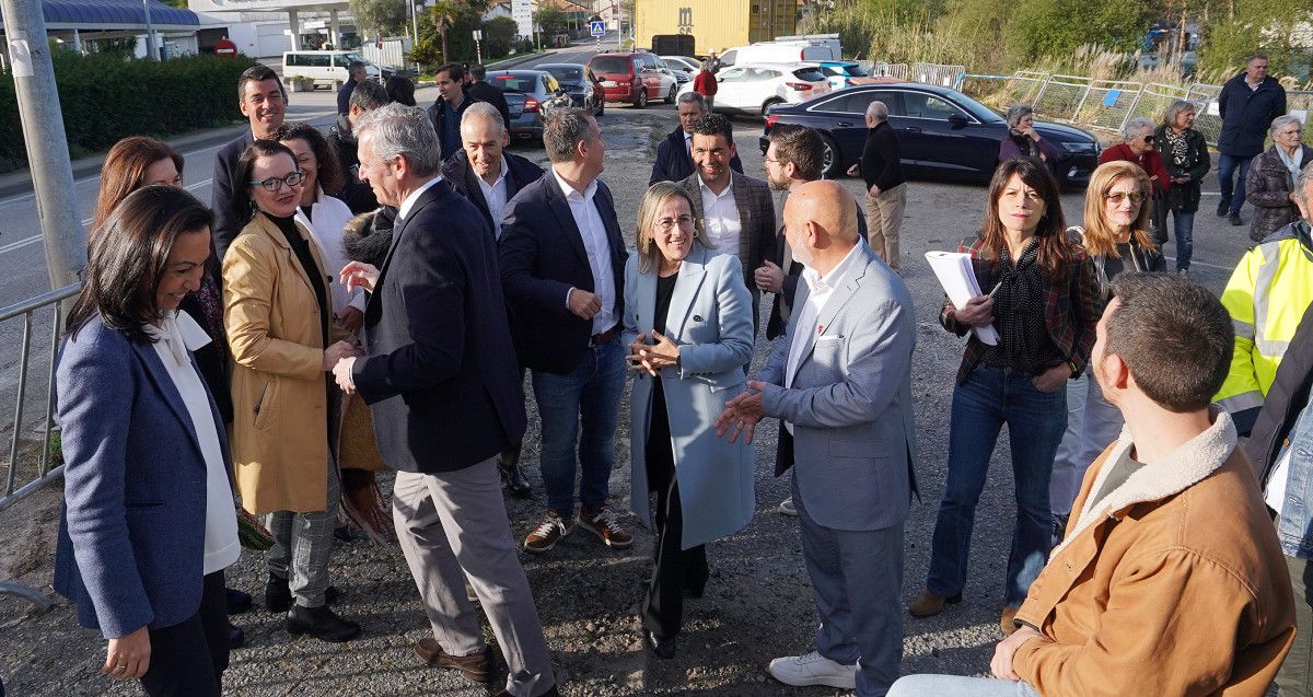 Visita de Alfonso Rueda a la carretera vieja de Marín a Pontevedra