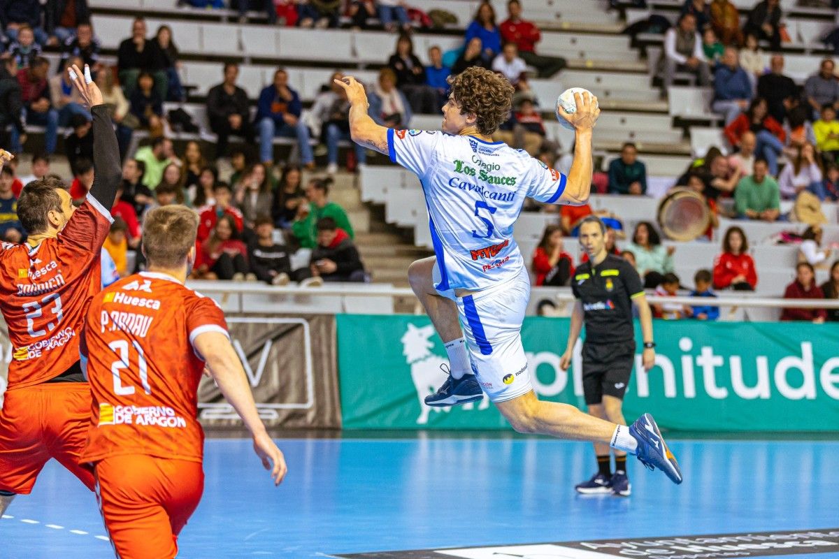 Partido de liga Asobal entre Huesca y Cisne