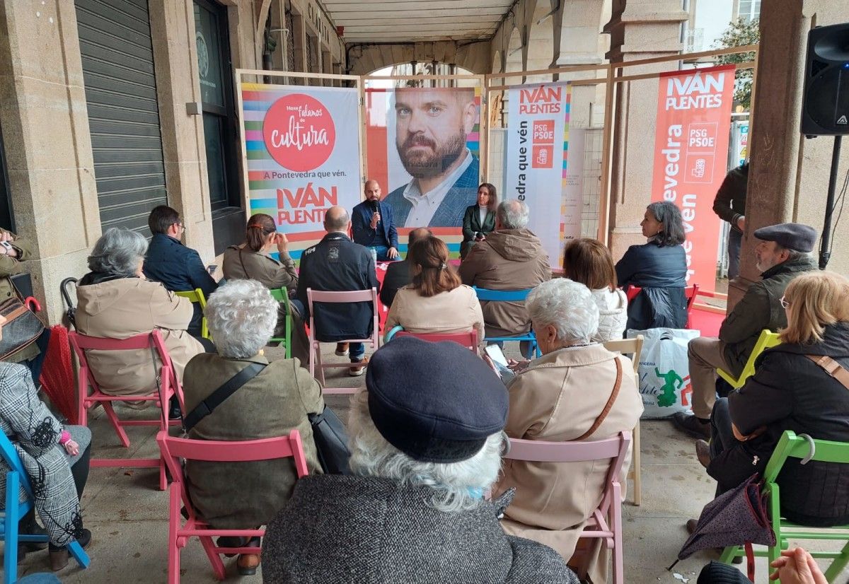 Acto político del candidato del PSOE, Iván Puentes