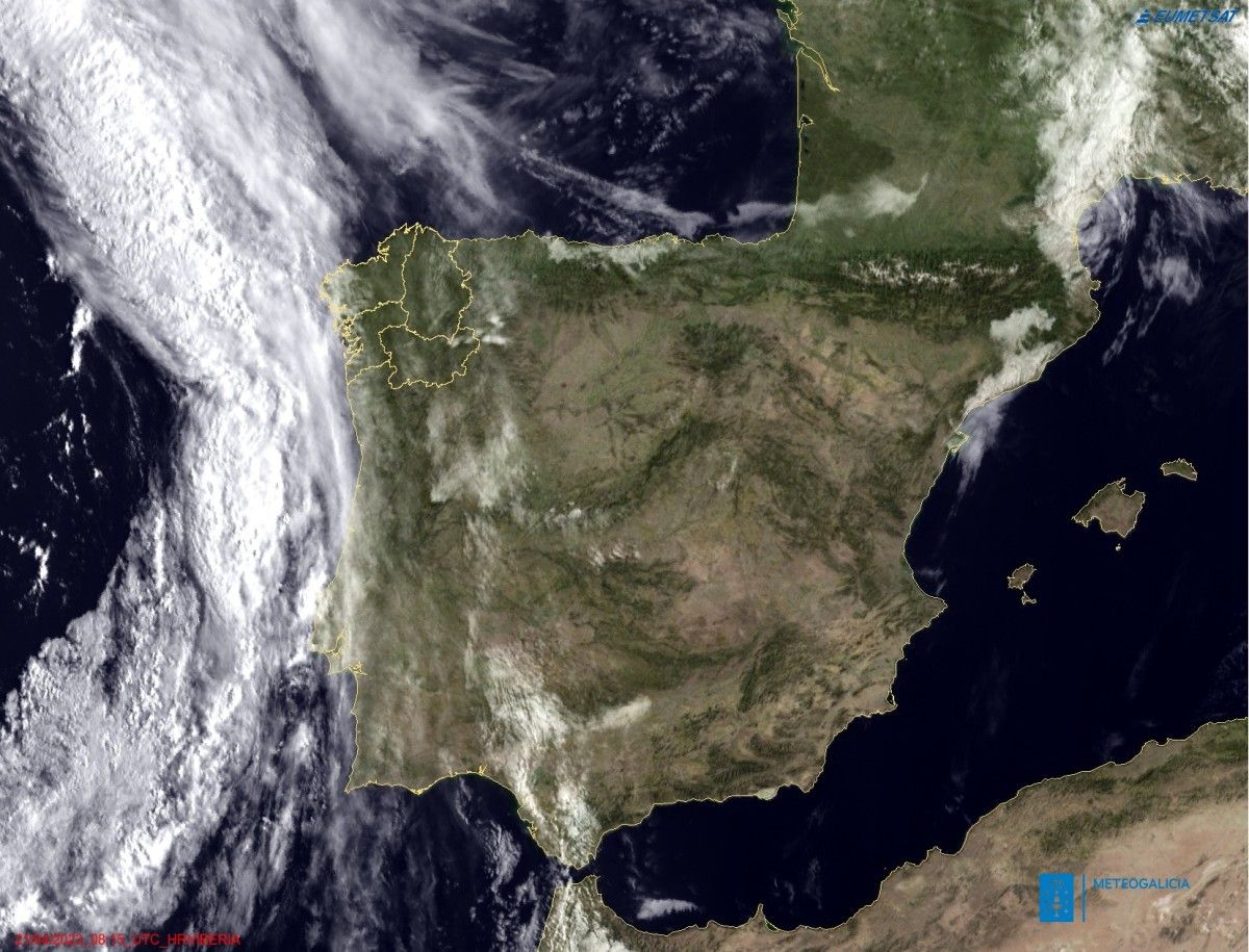 Imagen del satélite de Meteogalicia este 21 de abril de 2023