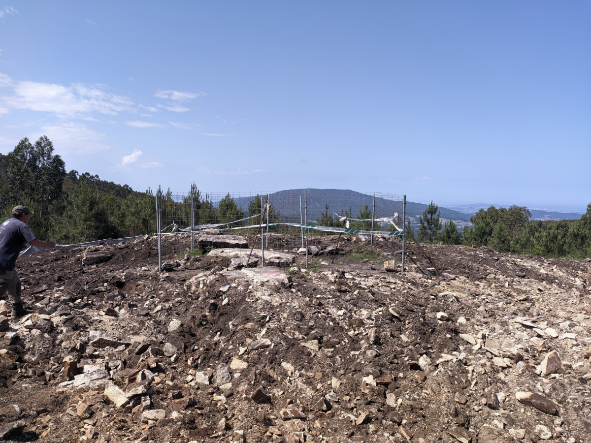 Vista de la zona donde se encontraron los petroglifos