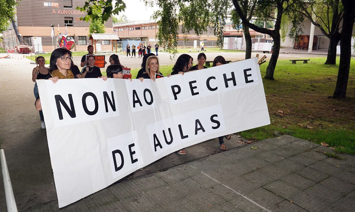 Concentración en el CIFP A Xunqueira