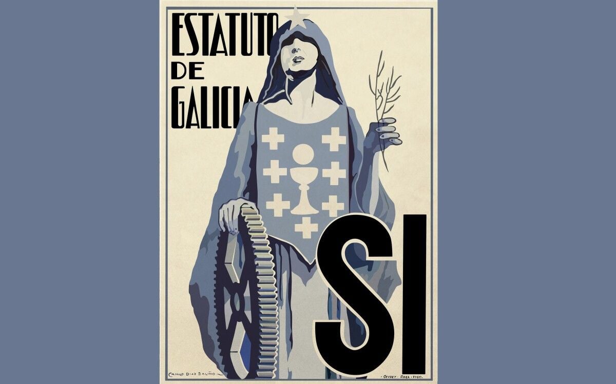 Cartel realizado por Camilo Díaz Baliño para la campaña del referéndum del Estatuto de Galicia de 1936