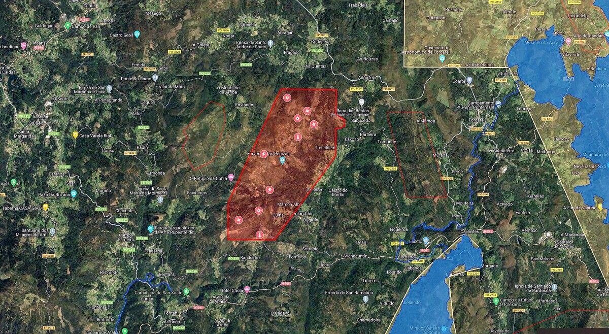 Zona donde está prevista la instalación del parque eólico 'Campo das Rosas'