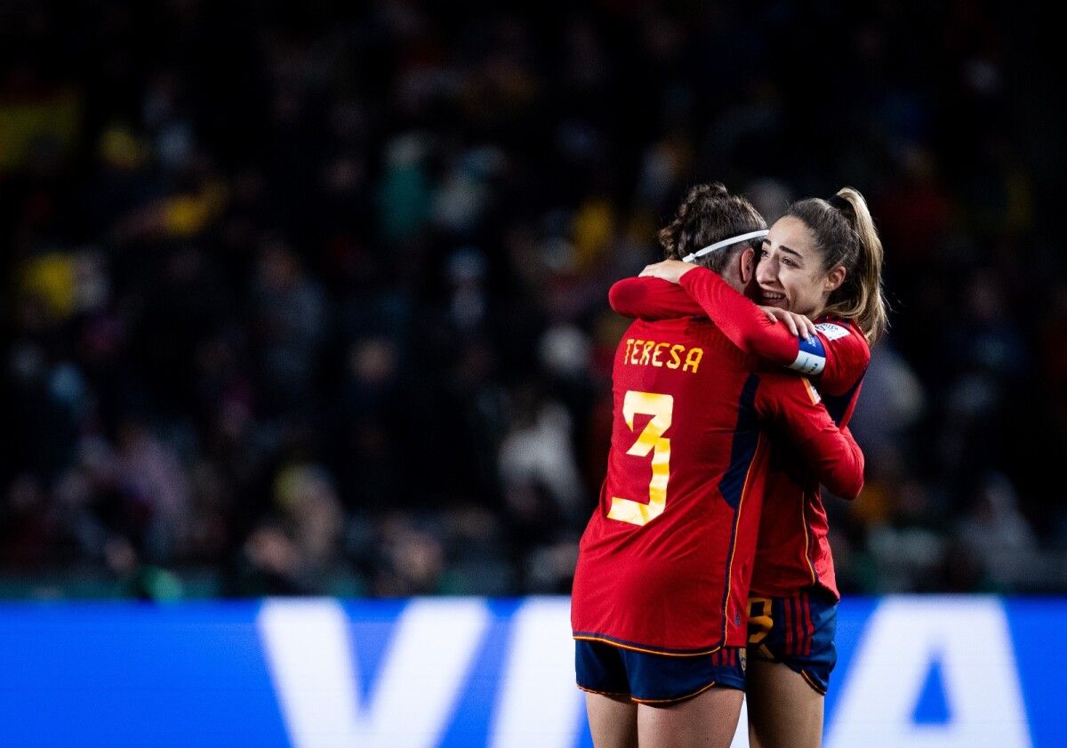 Tere Abelleira celebra el pase de España a la final del Mundial