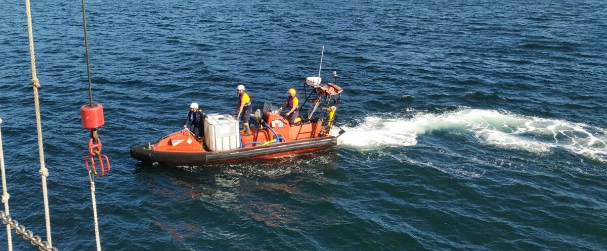 Simulacro de accidente en la ría de Pontevedra