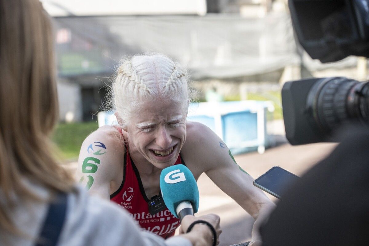 Susana Rodríguez, tras perder o ouro no Mundial de paratríatlon