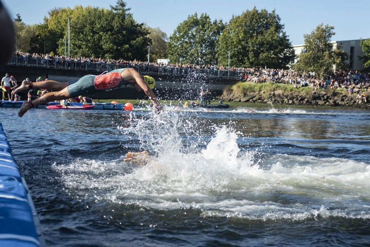 Carrera elite masculina da Gran Final das Series Mundiais de Tríatlon en Pontevedra