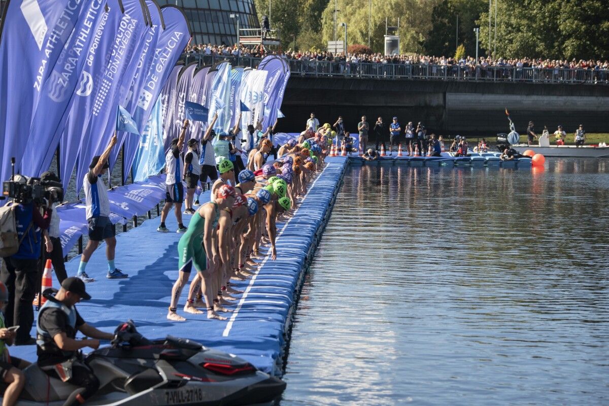 Carrera elite masculina da Gran Final das Series Mundiais de Tríatlon en Pontevedra