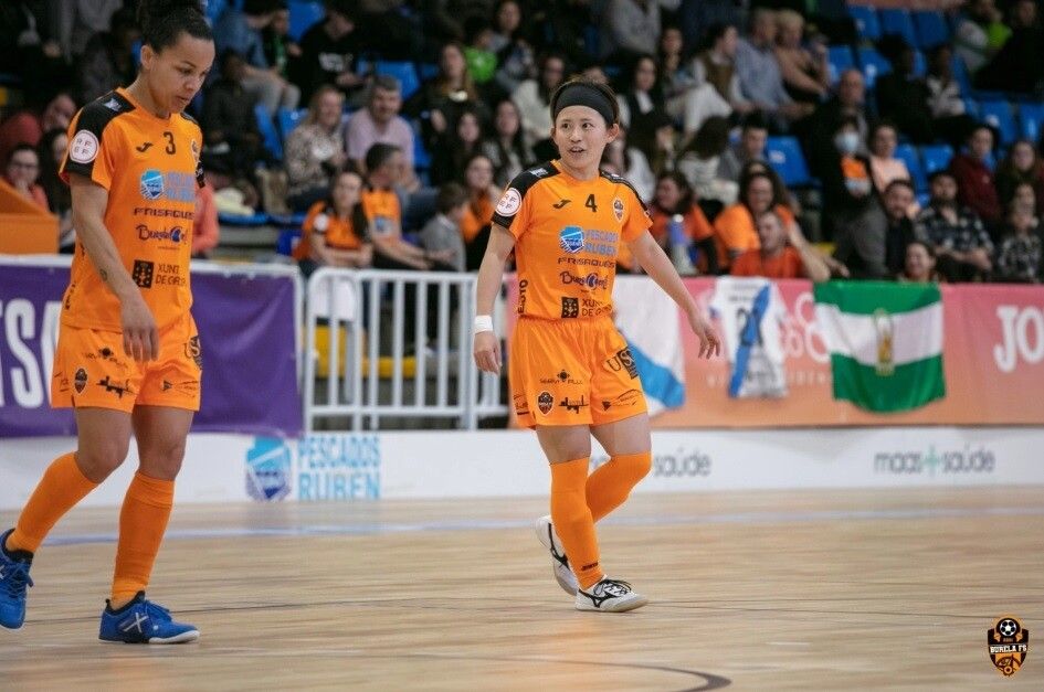 Yotsui Saki, en un partido con el Burela