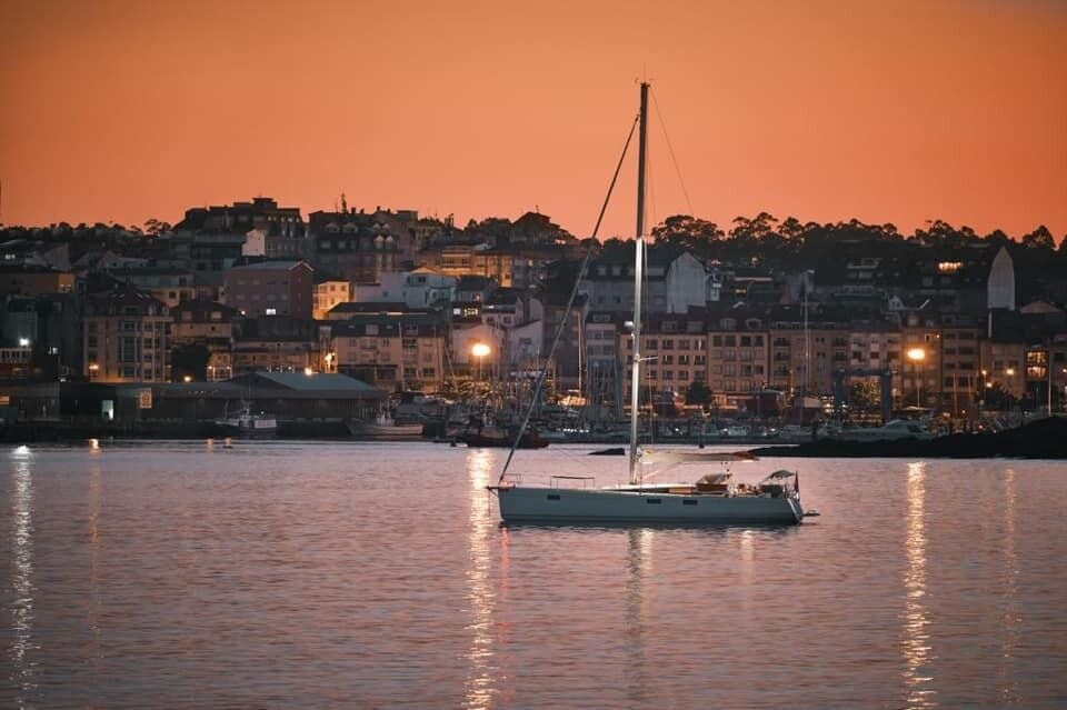 Vista de la costa de Sanxenxo