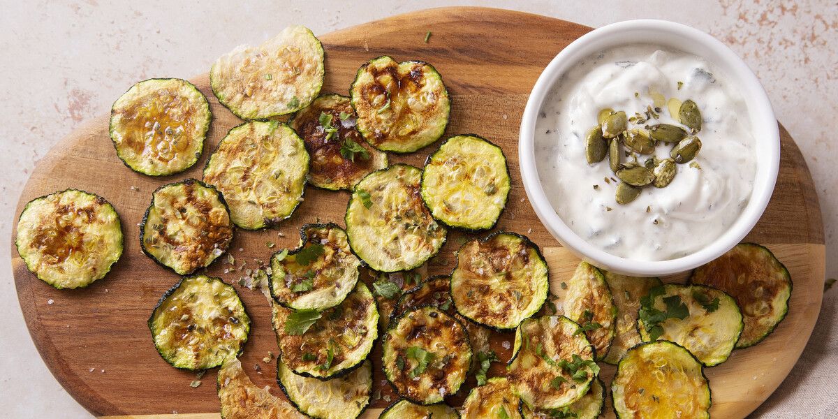 Calabacín a la parrilla con crema para untar