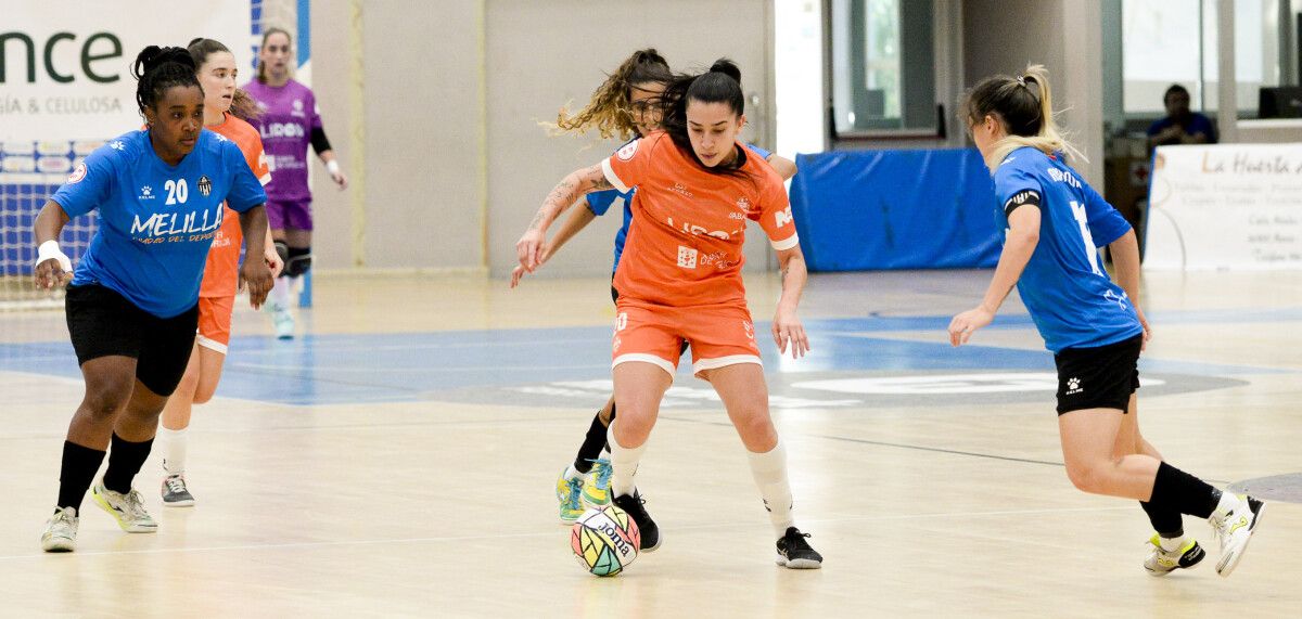 Partido de liga entre Marín Futsal y Melilla Torreblanca en A Raña