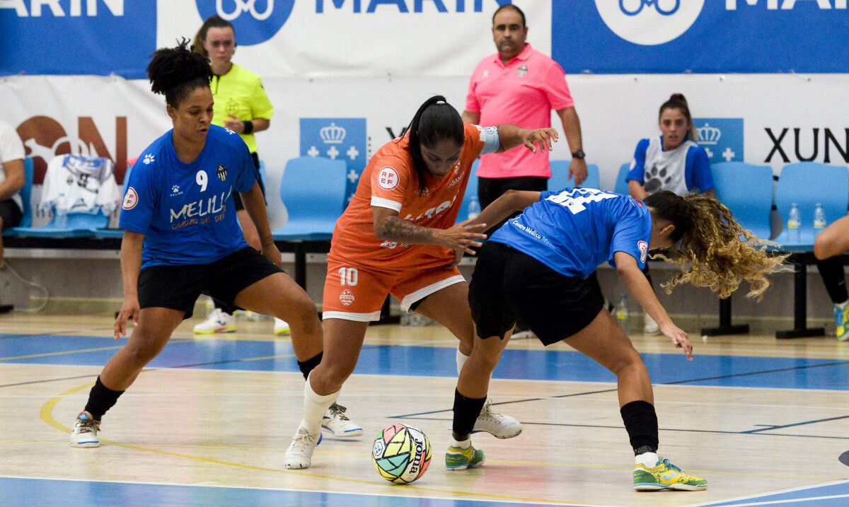 Partido de liga entre Marín Futsal y Melilla Torreblanca en A Raña