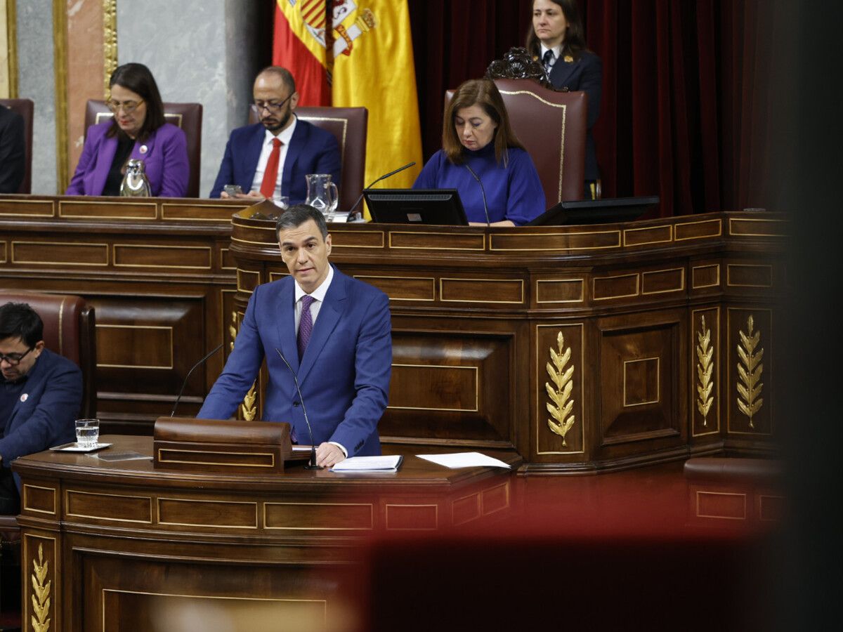 Pedro Sánchez en la sesión de investidura