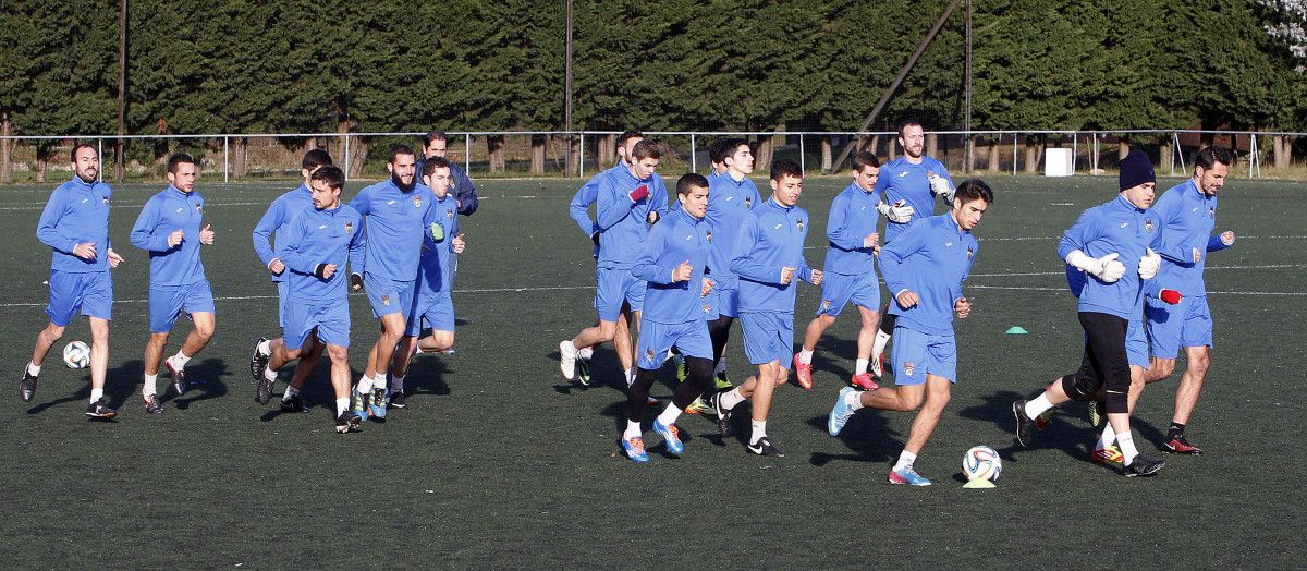 Entrenamiento del Pontevedra en A Xunqueira