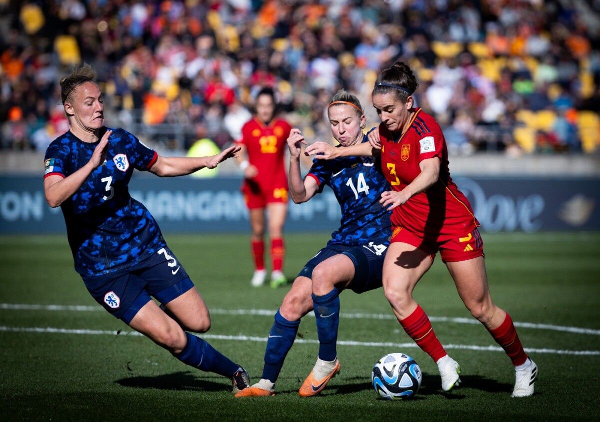 Tere Abelleira, en el partido de cuartos de final del Mundial entre España y Países Bajos