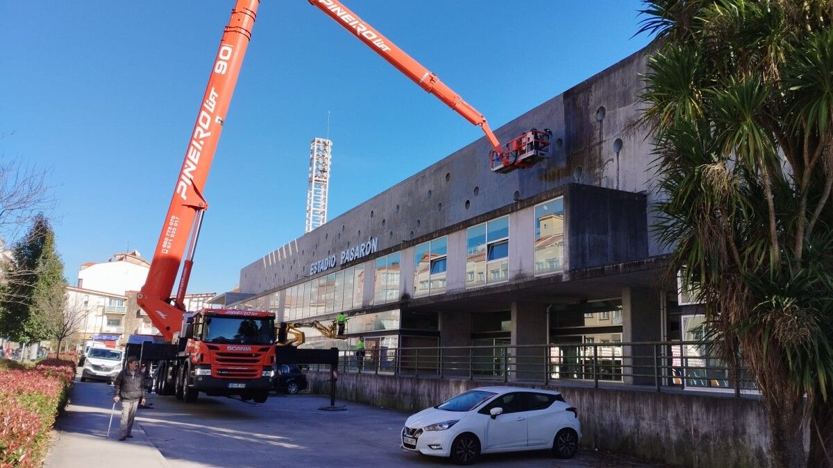 Obras en el Estadio Municipal de Pasarón