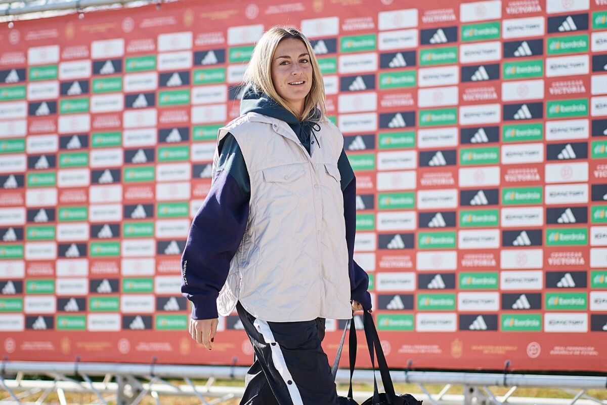 Alexia Putellas, a su llegada a la concentración de la Selección Española