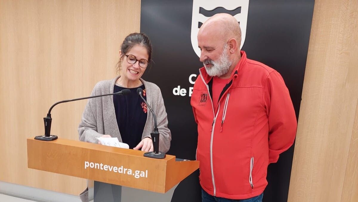 Anabel Gulías y Fran Pérez Miras, voluntario de Asampo