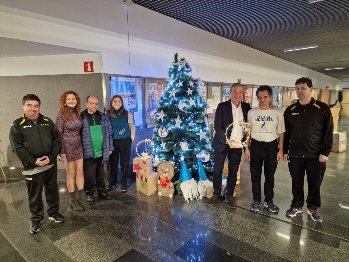 Decoraciones en el edificio de la Xunta en Campolongo